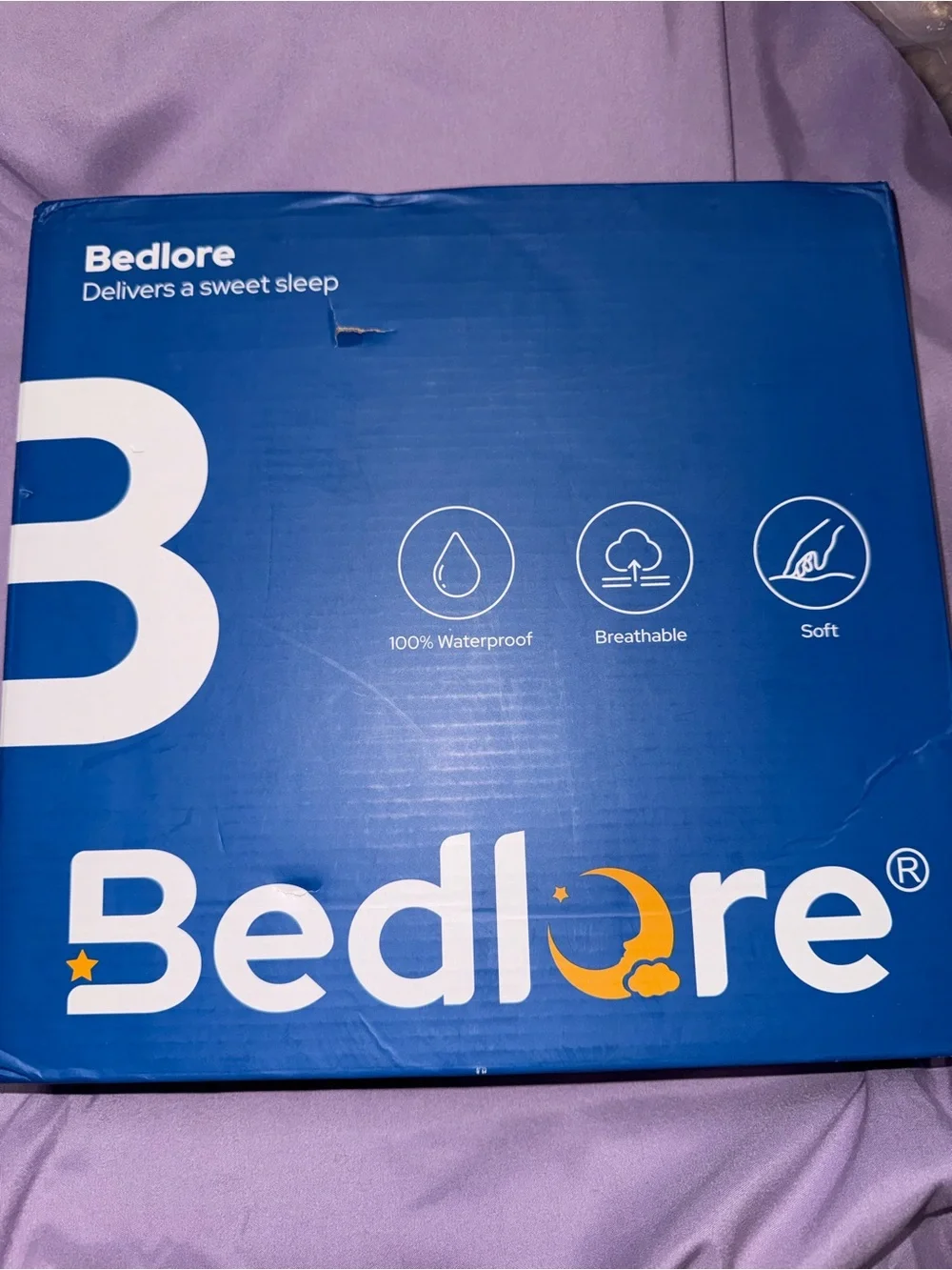 Blue Waterproof Breathable Mattress Protector